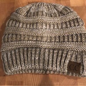CC Cable Knit Taupe Beanie